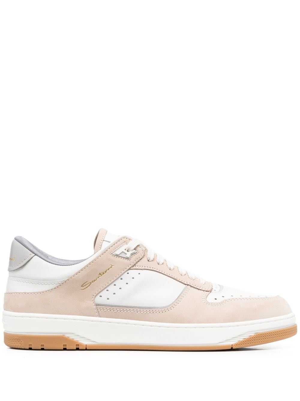 Santoni Haniel panelled leather sneakers - White von Santoni