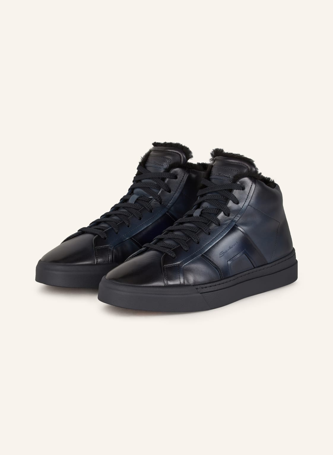 Santoni Hightop-Sneaker blau von Santoni