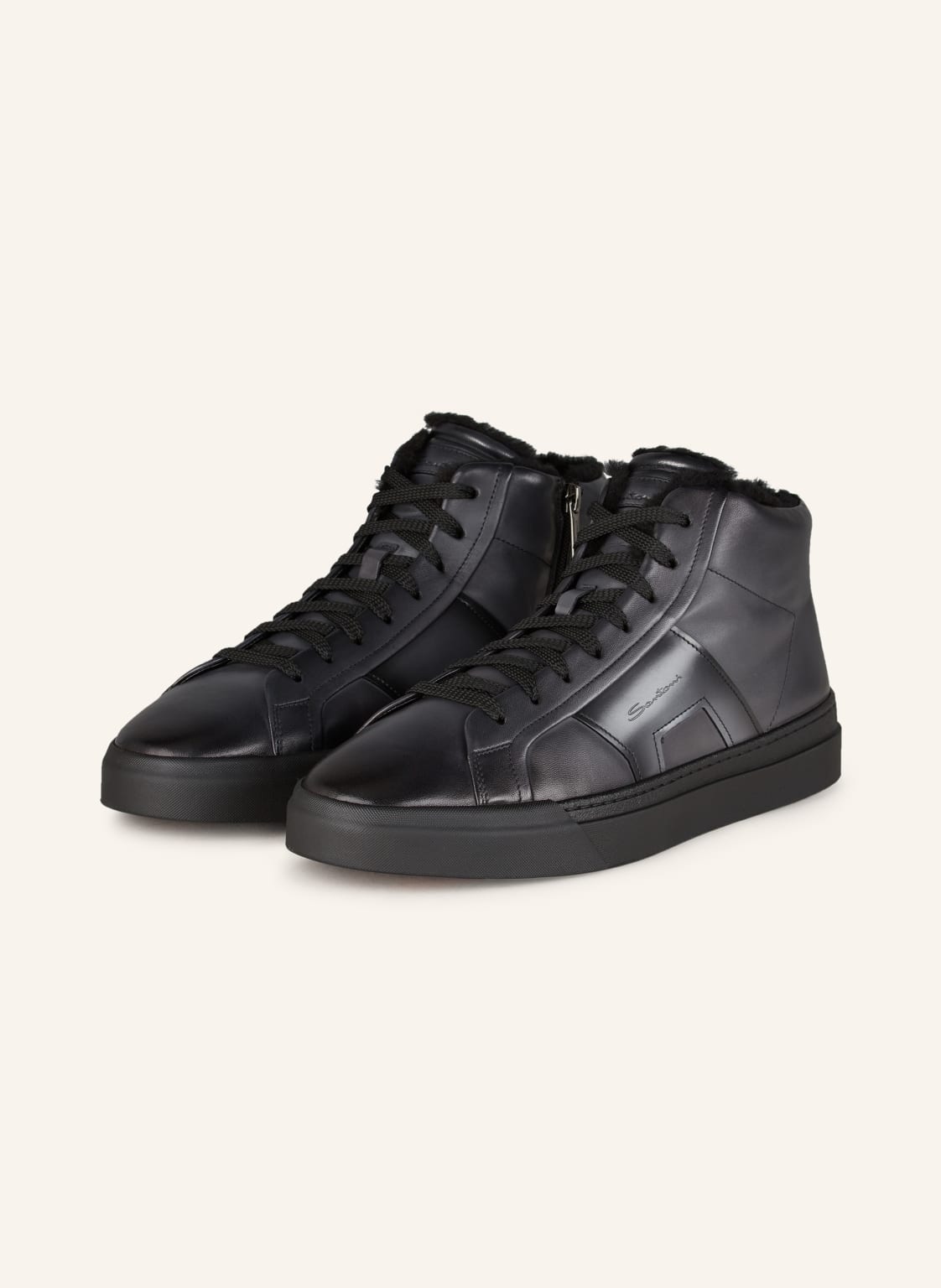 Santoni Hightop-Sneaker schwarz von Santoni