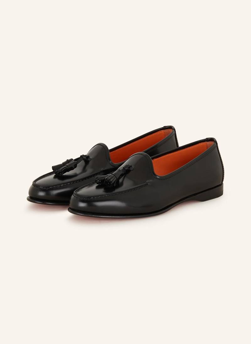 Santoni Loafer Penny-pohn01 schwarz von Santoni