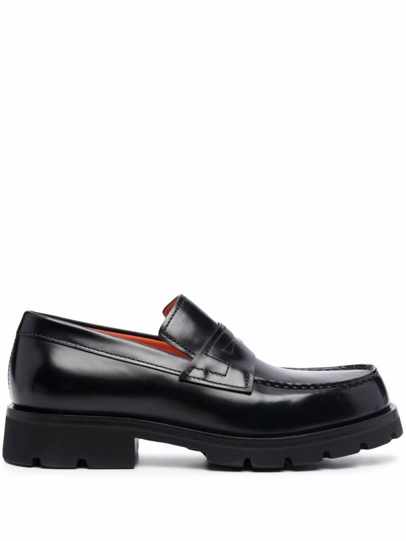 Santoni Moca penny loafers - Black von Santoni