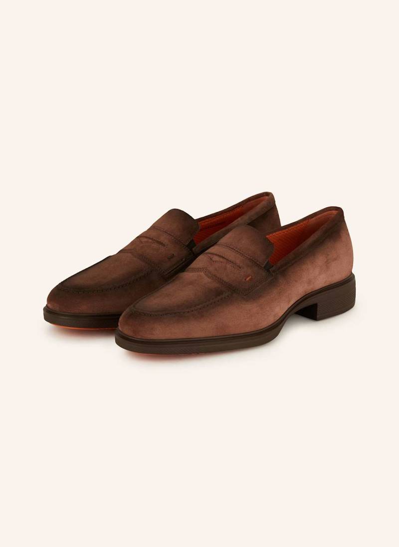 Santoni Penny-Loafer Easyloafer braun von Santoni