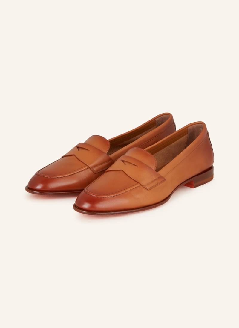 Santoni Penny-Loafer Famed braun von Santoni