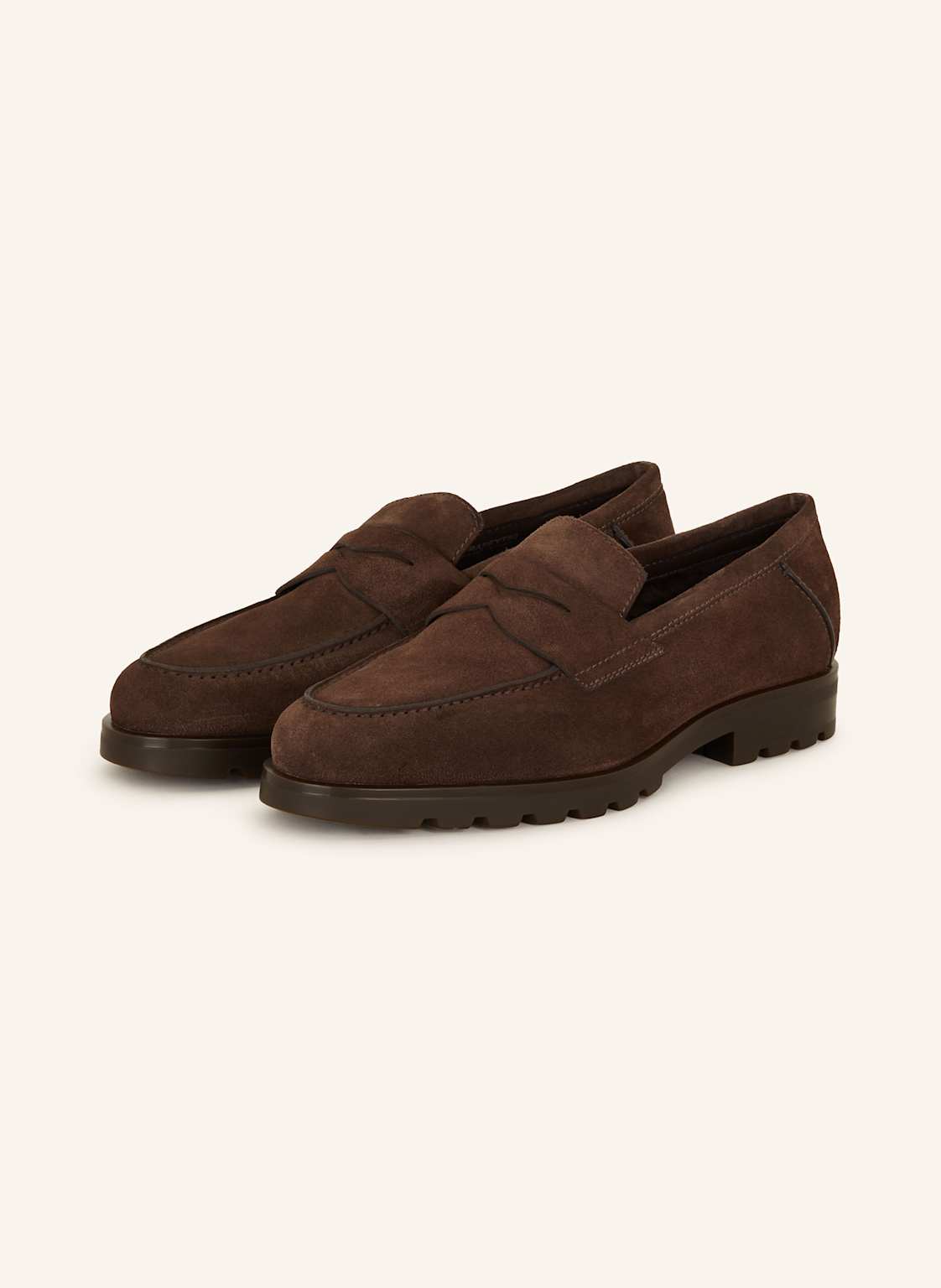 Santoni Penny-Loafer Rock braun von Santoni