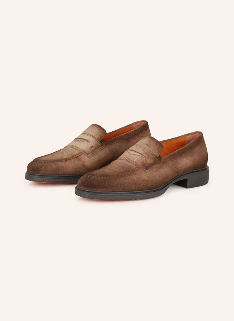 Santoni Penny-Loafer braun von Santoni