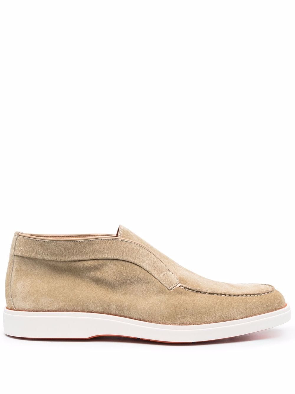 Santoni Pol Elast suede loafers - Neutrals von Santoni