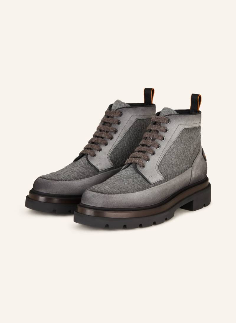 Santoni Schnürboots Develop grau von Santoni