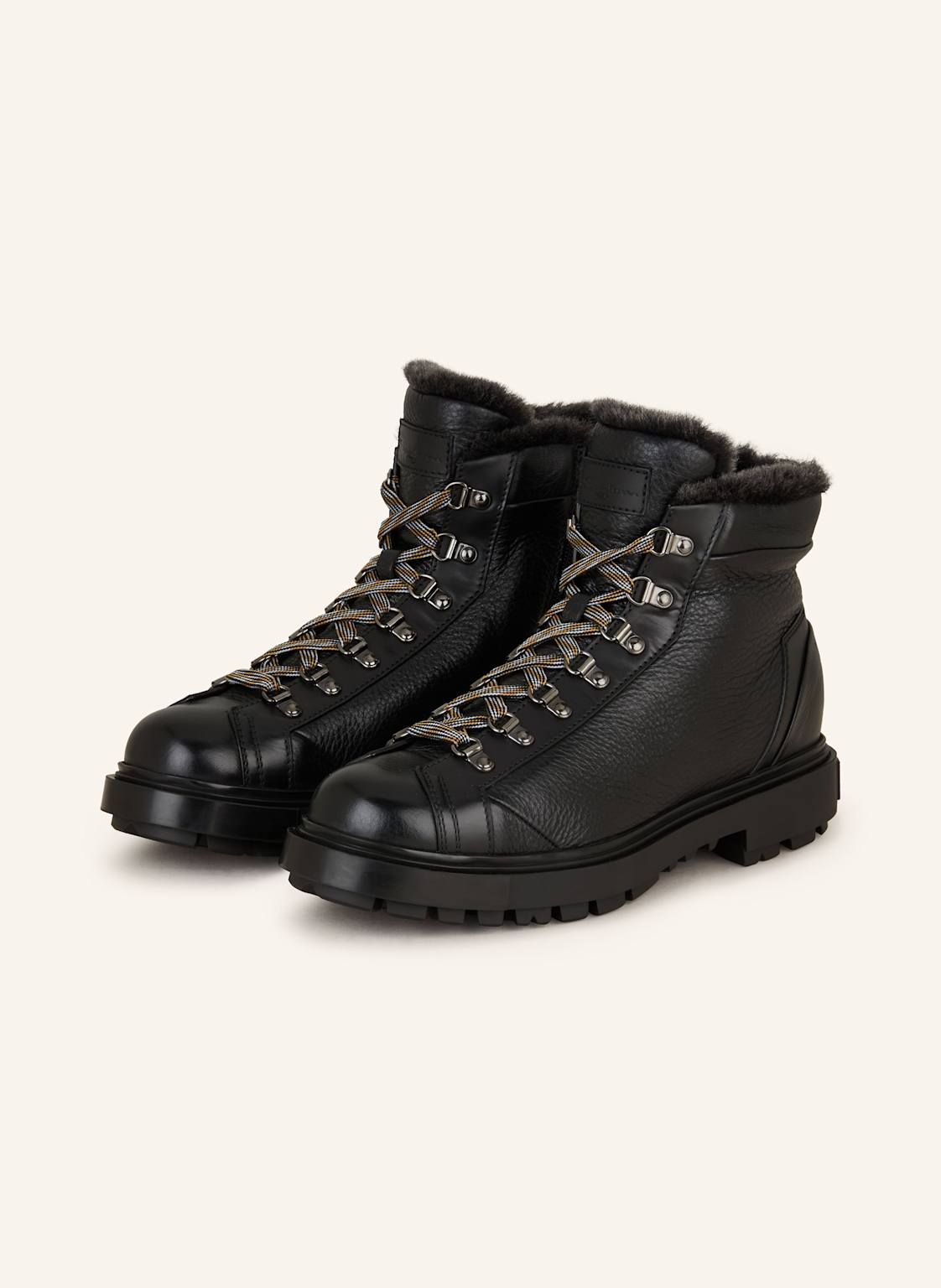 Santoni Schnürboots Farah schwarz von Santoni