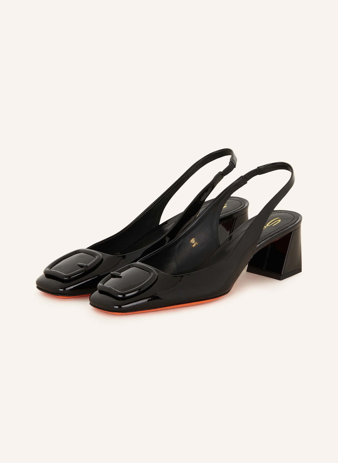 Santoni Slingpumps Lemon schwarz von Santoni