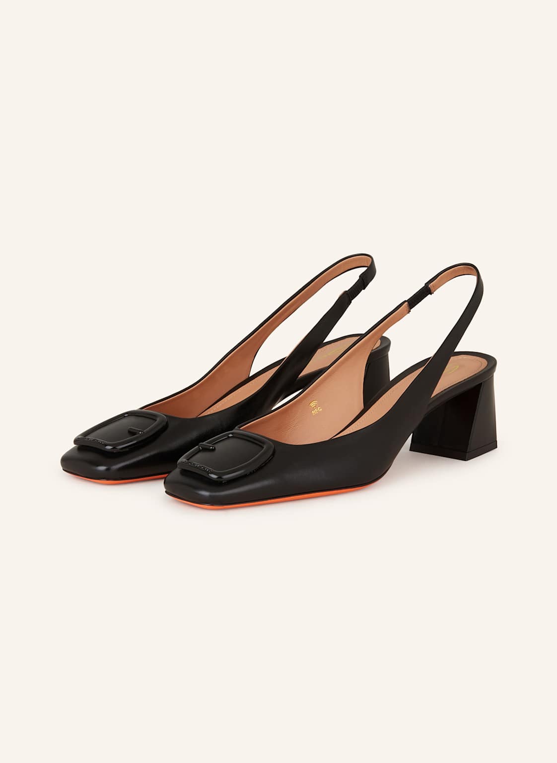 Santoni Slingpumps Lemon schwarz Santoni Slingpumps Lemon schwarz von Santoni