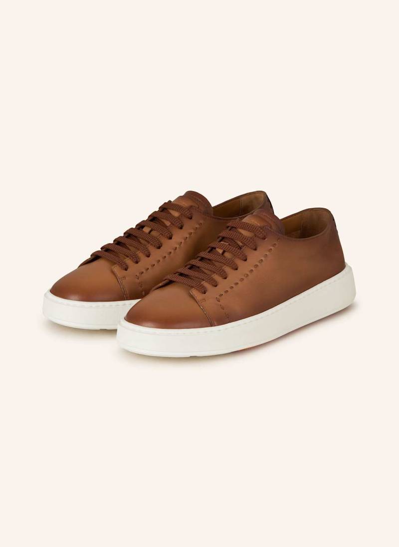 Santoni Sneaker Clean braun von Santoni