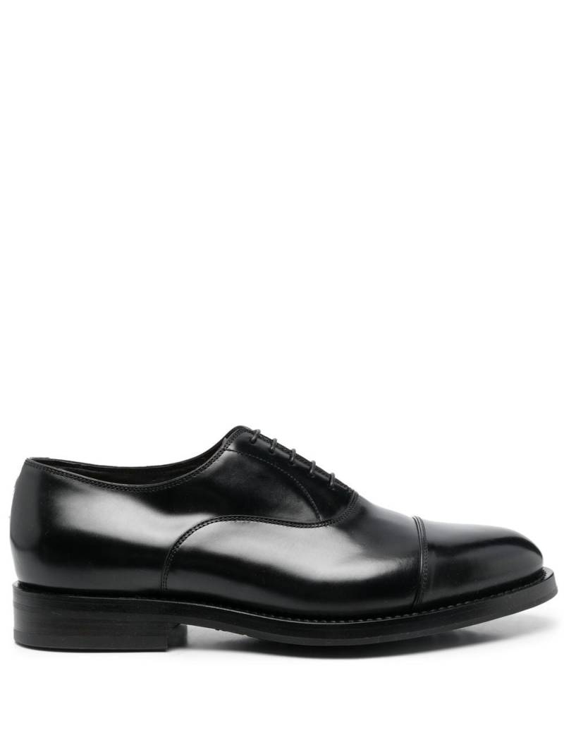 Santoni almond-toe leather derby shoes - Black von Santoni