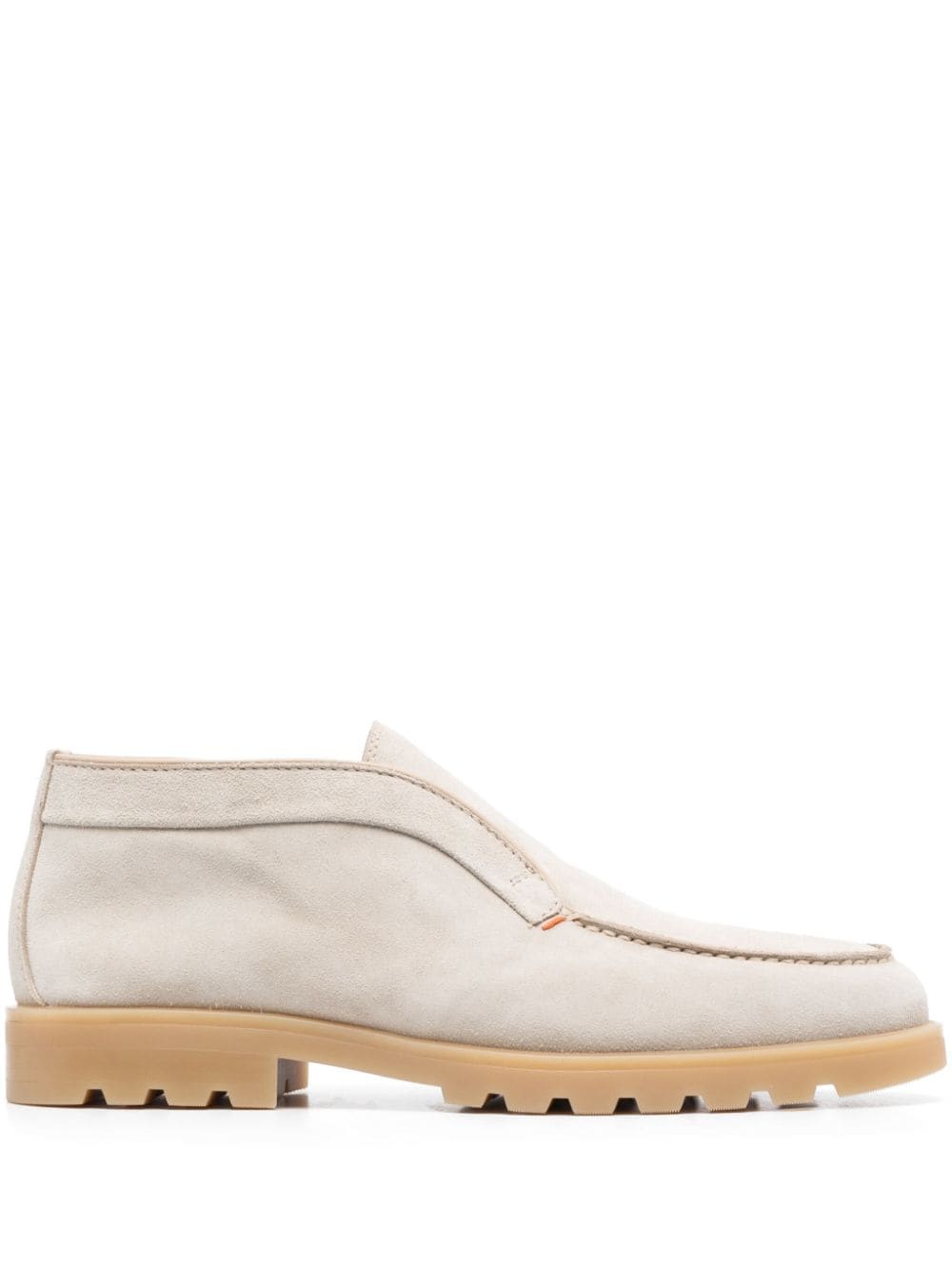 Santoni almond-toe leather loafers - Neutrals von Santoni