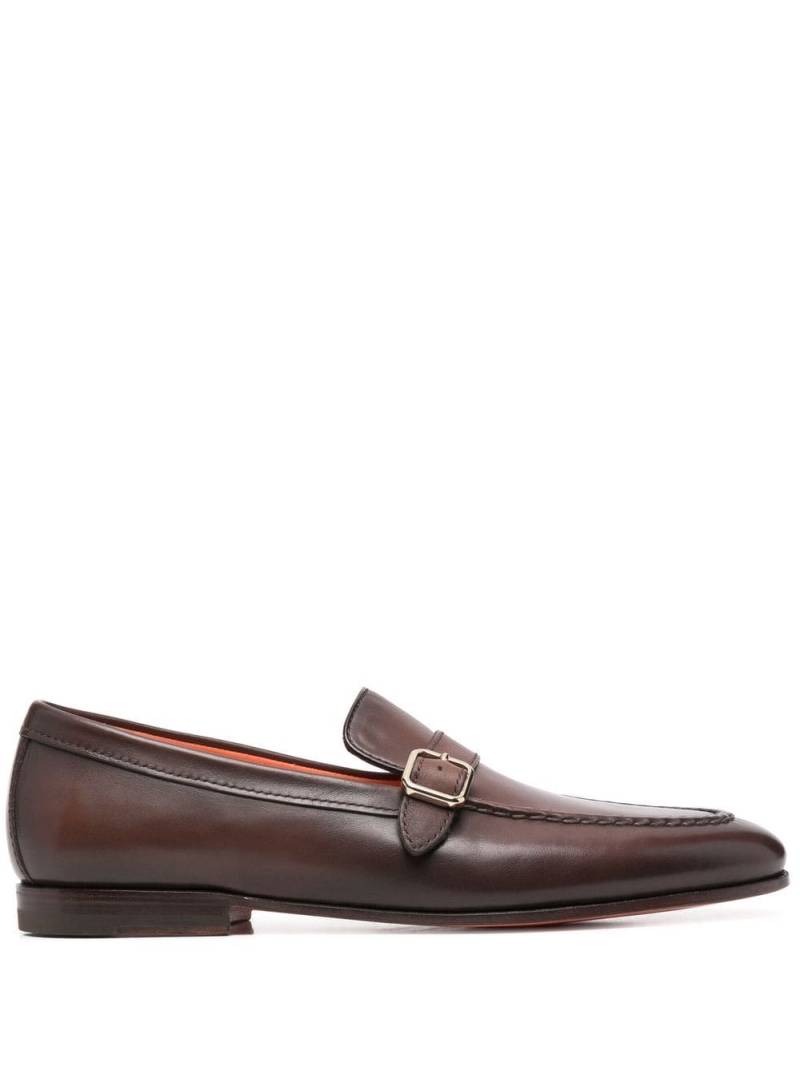 Santoni buckle detail loafers - Brown von Santoni