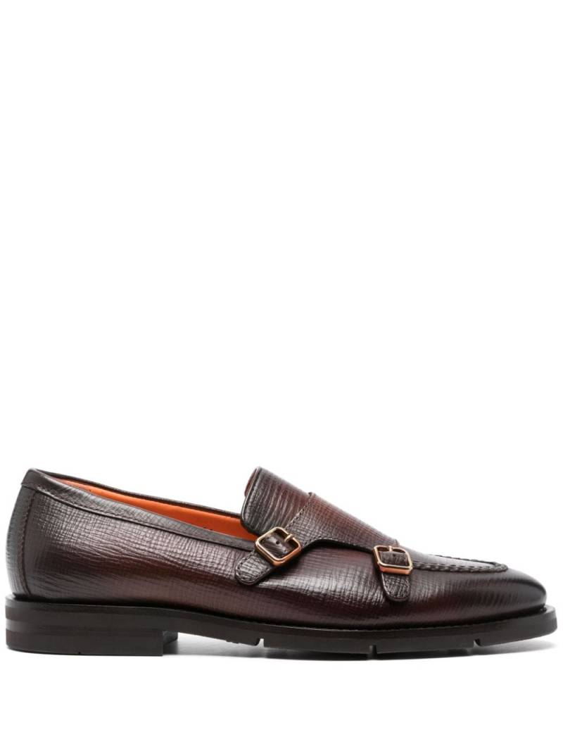 Santoni buckle-detailing loafers - Brown von Santoni