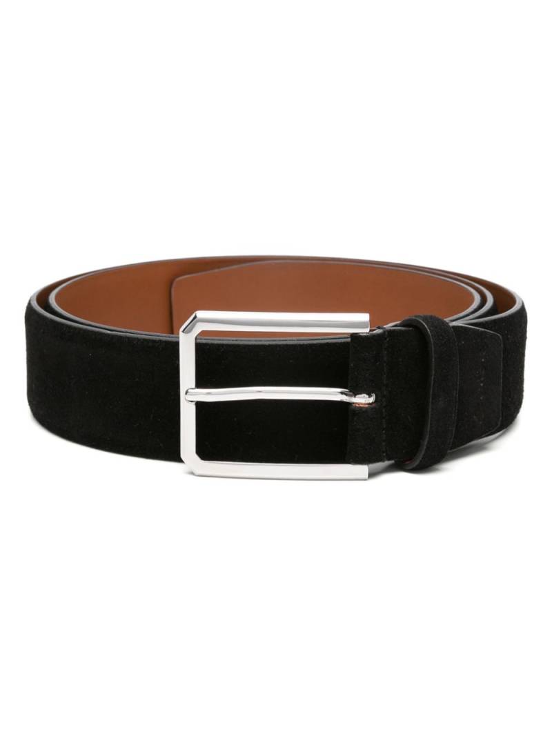 Santoni buckle-fastening suede belt - Black von Santoni