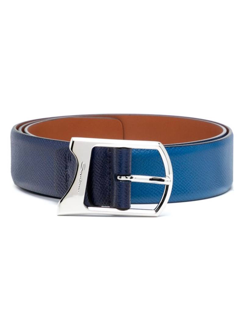 Santoni buckled leather belt - Blue von Santoni