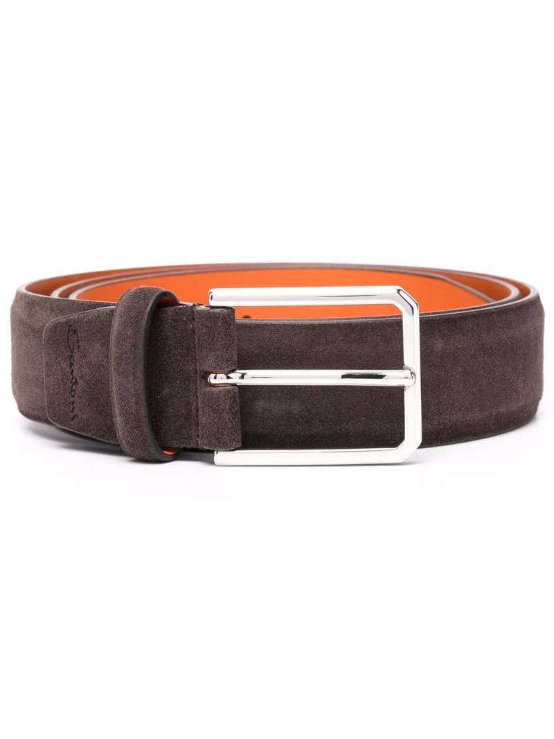 Santoni classic buckle belt - Brown von Santoni