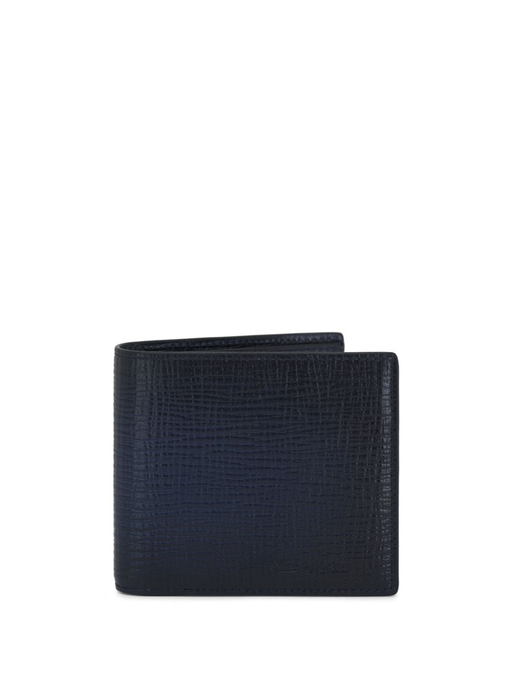 Santoni debossed-logo leather wallet - Blue von Santoni