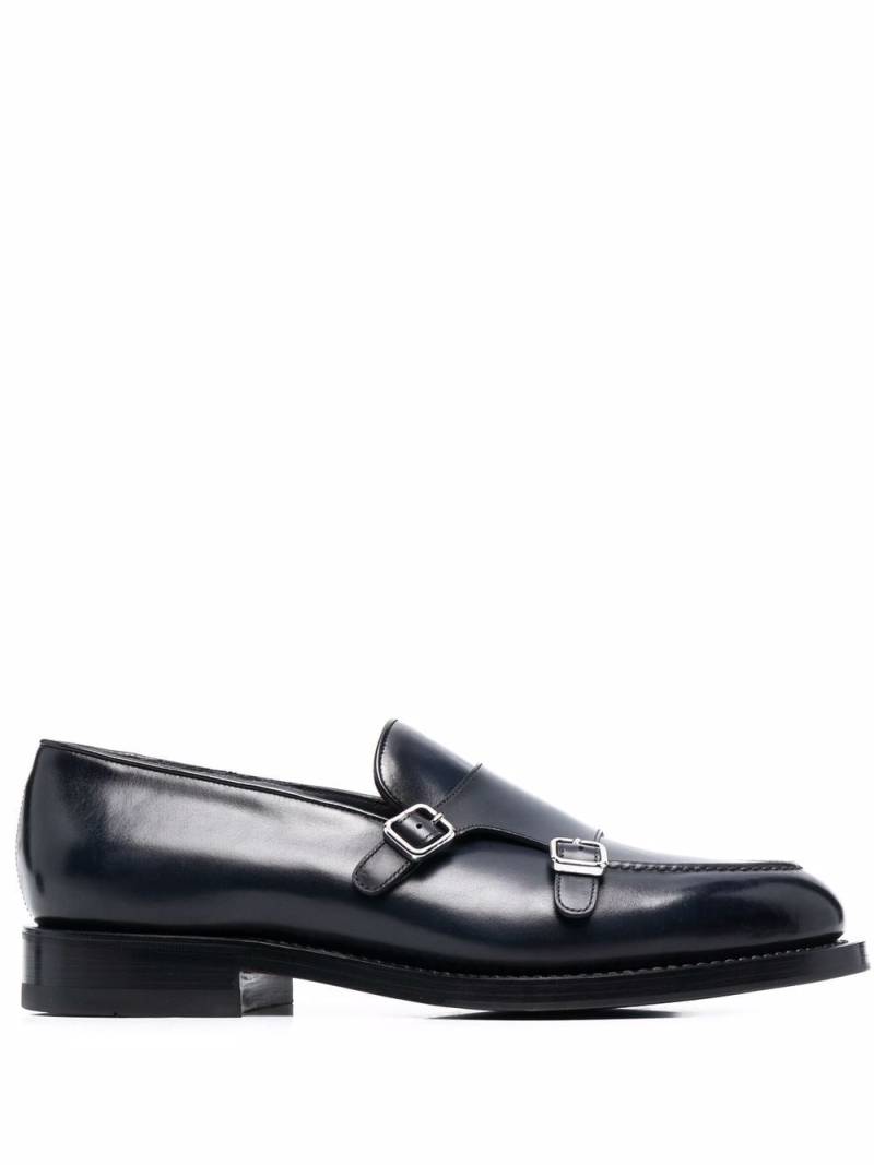 Santoni double-buckle monk shoes - Blue von Santoni