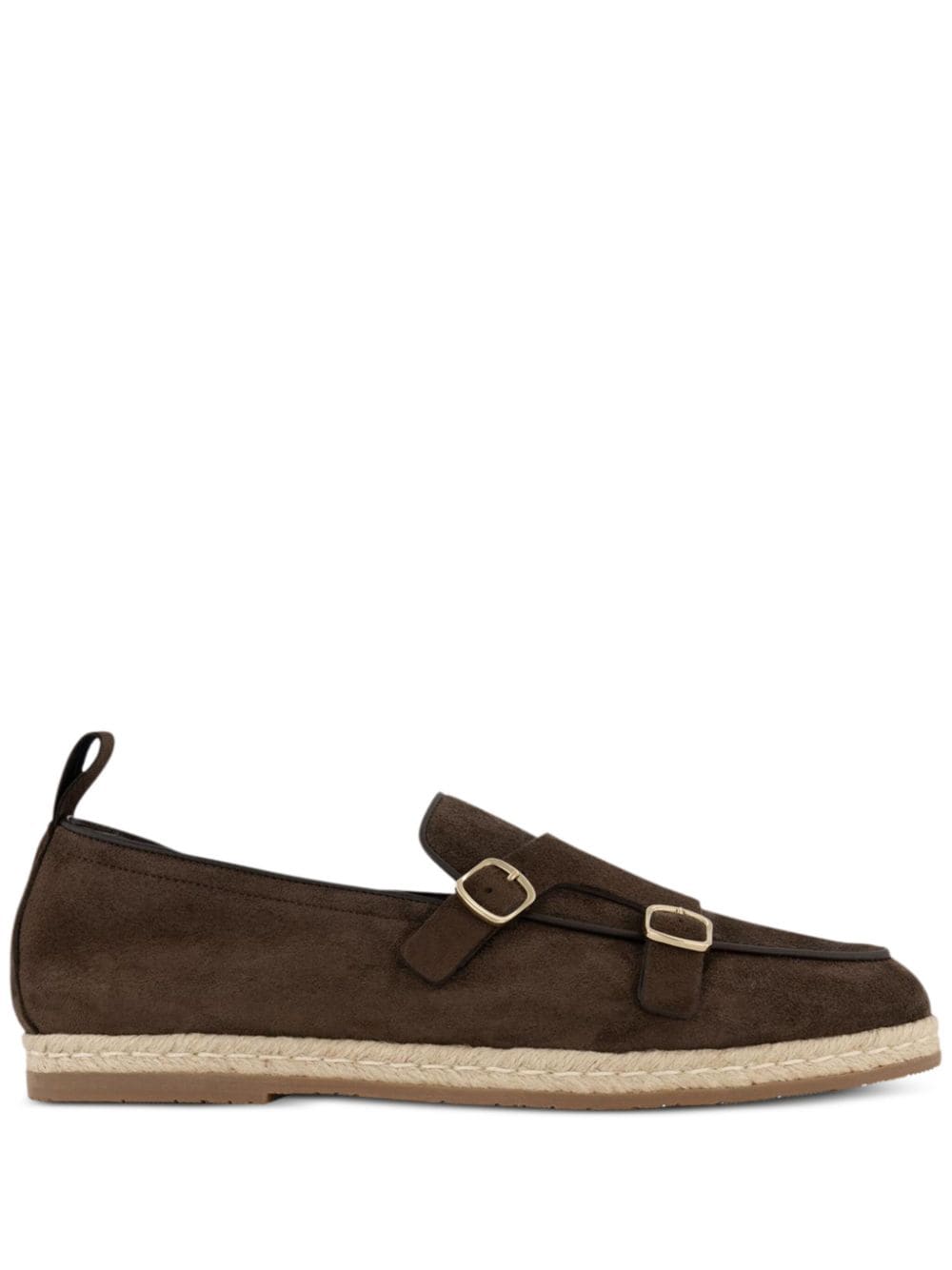 Santoni double-buckle suede espadrilles - Brown von Santoni