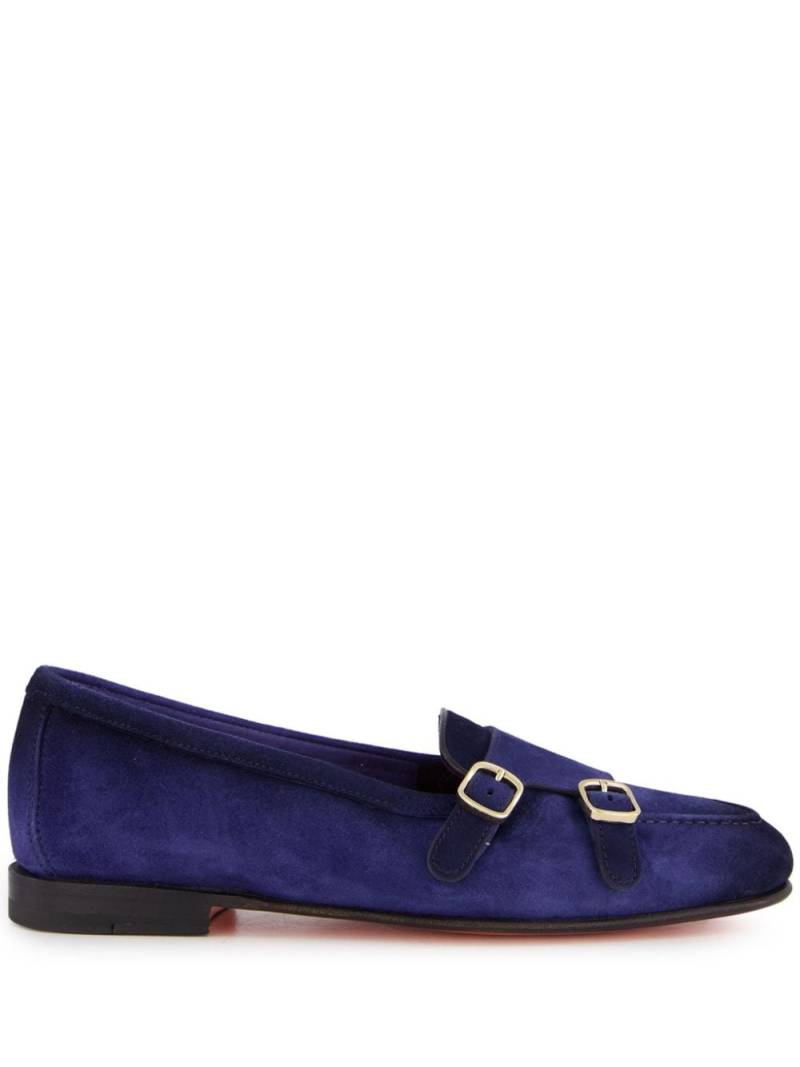 Santoni double-buckled moccasins - Blue von Santoni