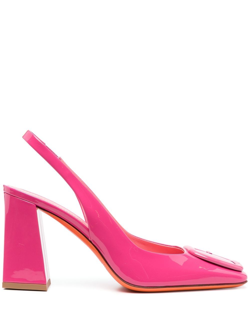 Santoni elastic-strap calf-leather pumps - Pink von Santoni