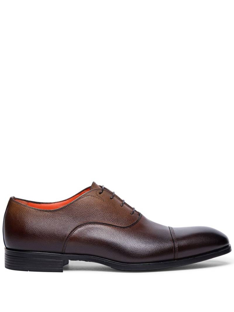 Santoni gradient-effect leather Oxford shoes - Brown von Santoni