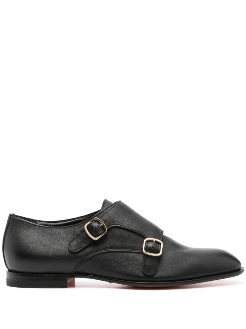 Santoni grained leather loafers - Black von Santoni