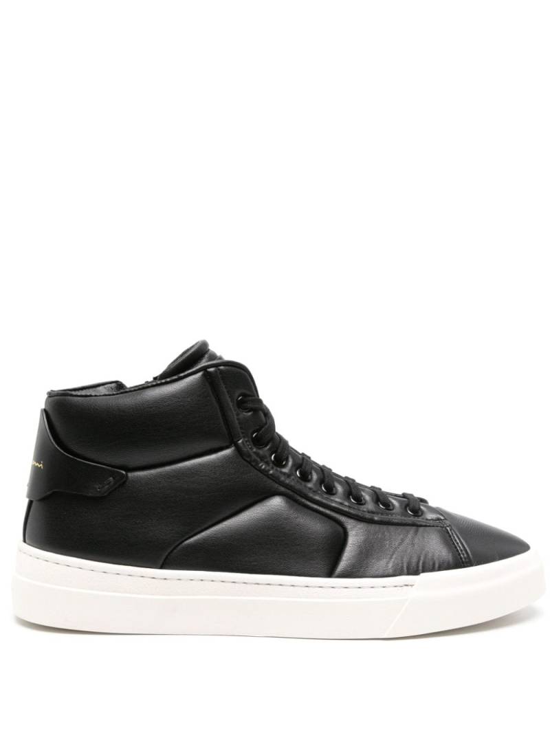 Santoni high-top leather sneakers - Black von Santoni