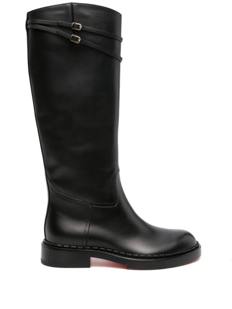 Santoni knee-length leather boots - Black von Santoni