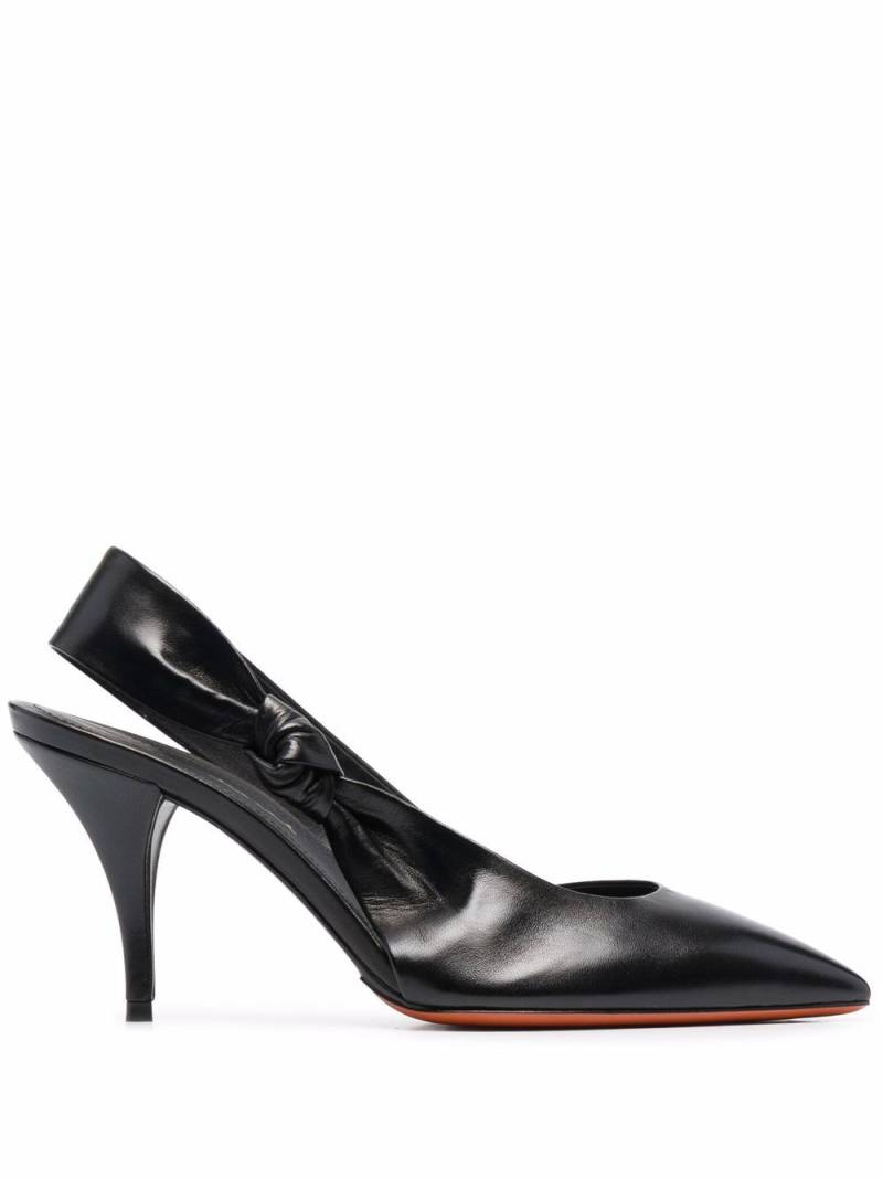 Santoni knotted slingback pumps - Black von Santoni