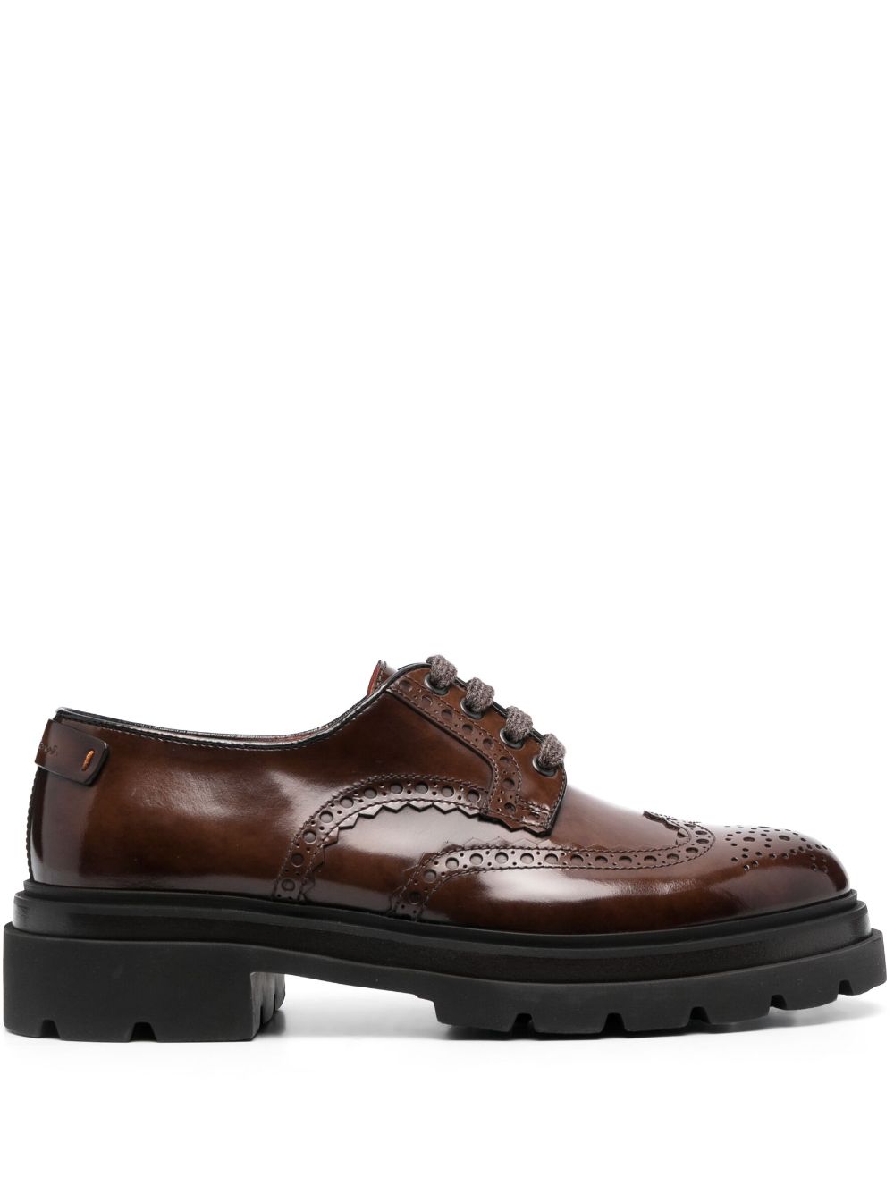 Santoni lace-up leather brogues - Brown von Santoni