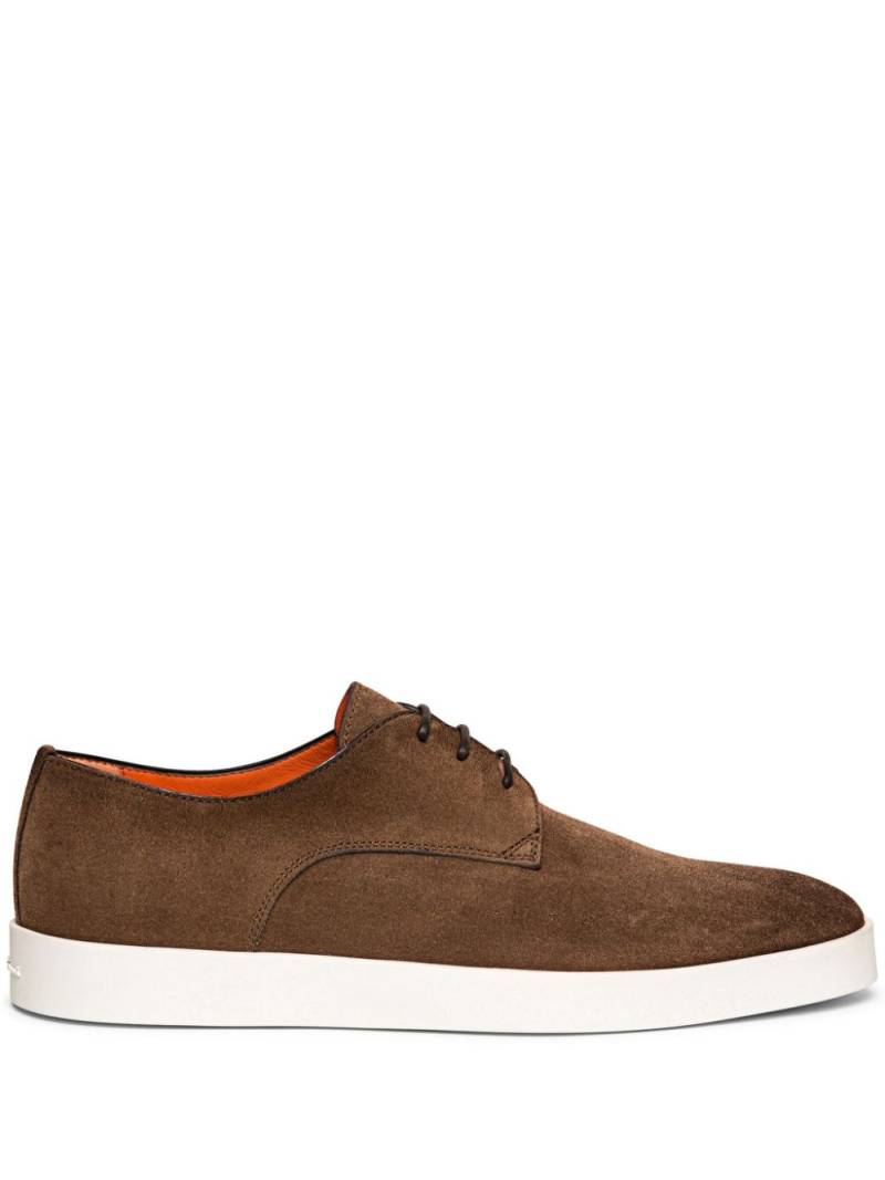 Santoni lace-up suede derby shoes - Brown von Santoni