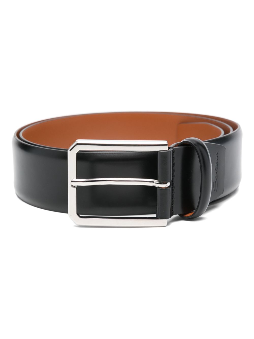 Santoni leather belt - Black von Santoni