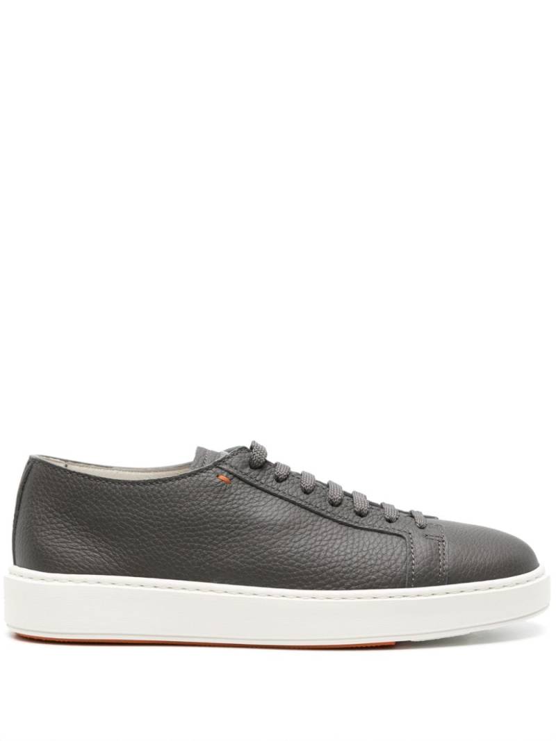 Santoni leather flatform sneakers - Grey von Santoni