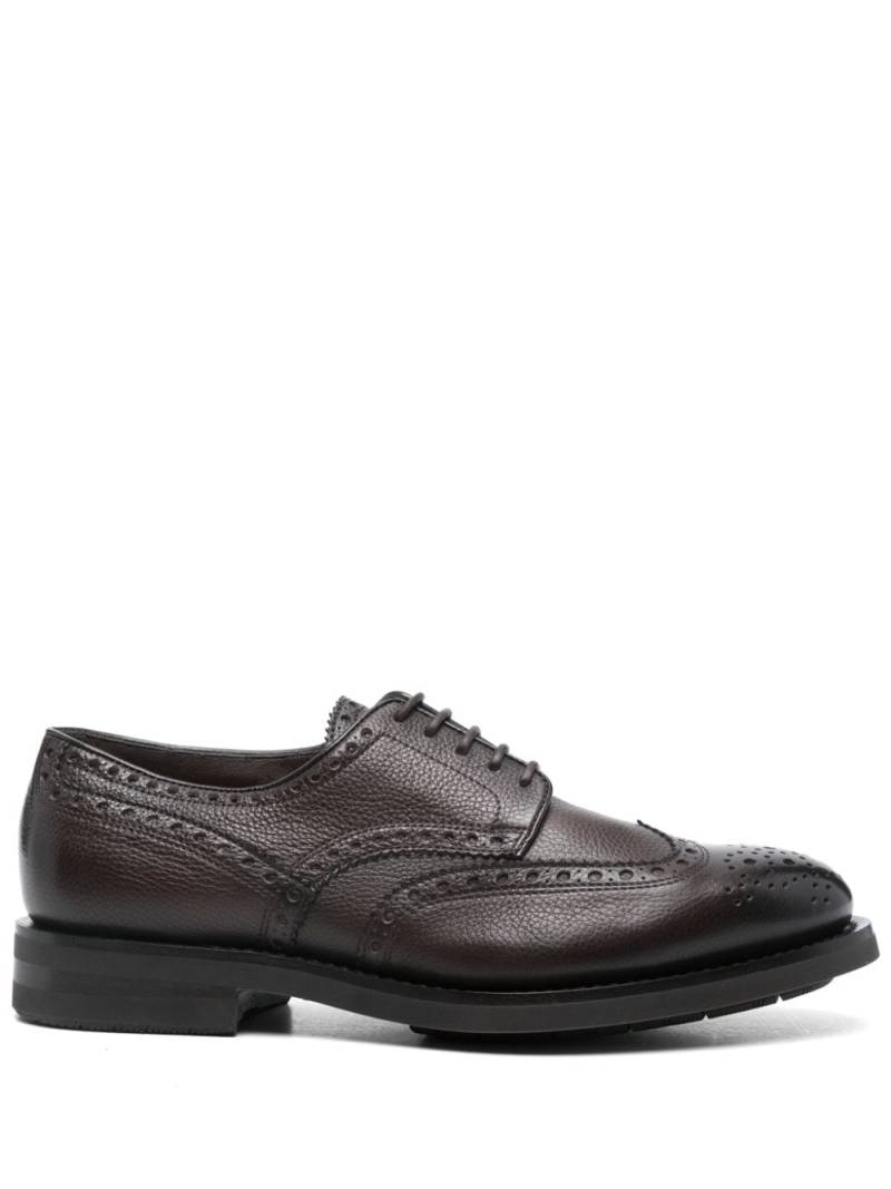 Santoni leather lace-up shoes - Brown von Santoni