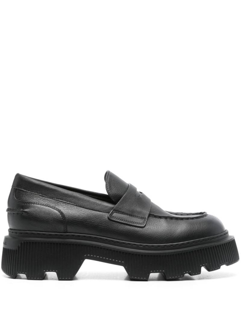 Santoni leather loafers - Black von Santoni