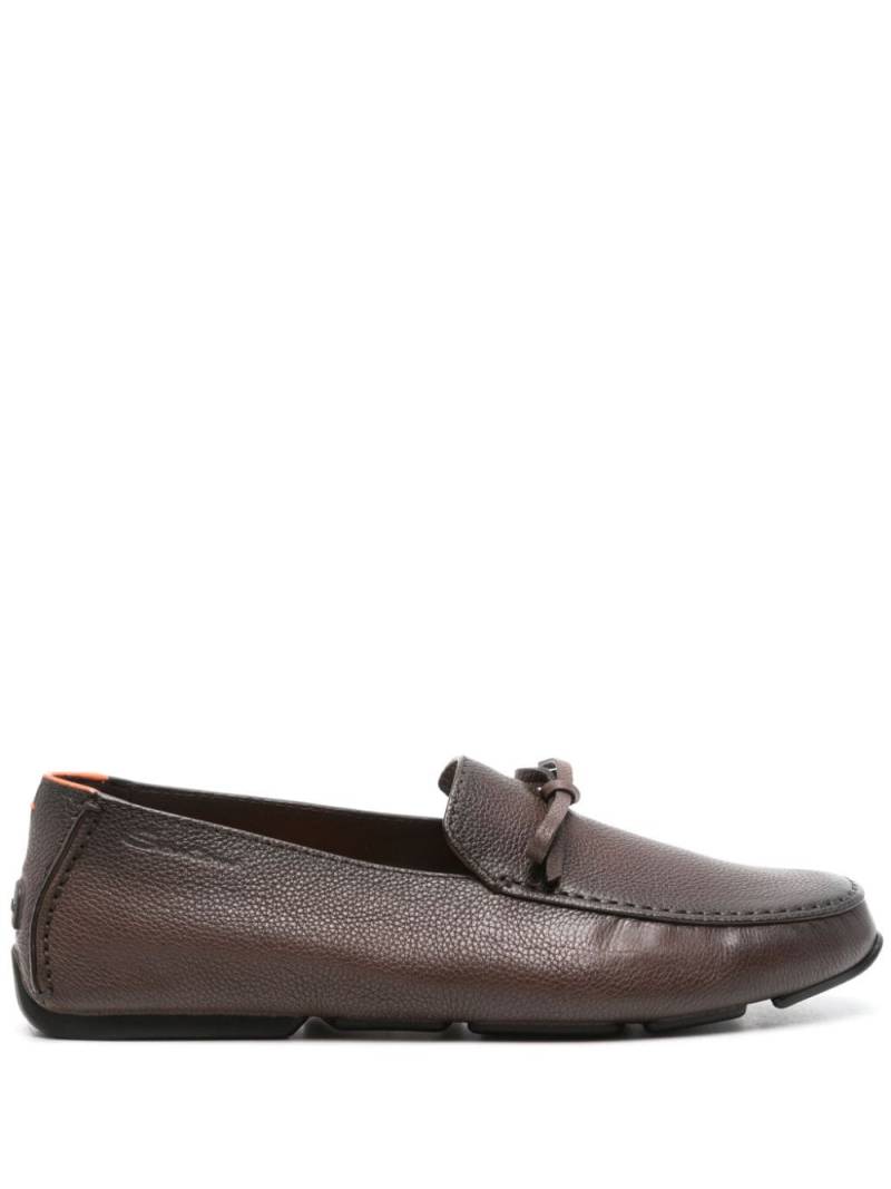 Santoni leather loafers - Brown von Santoni