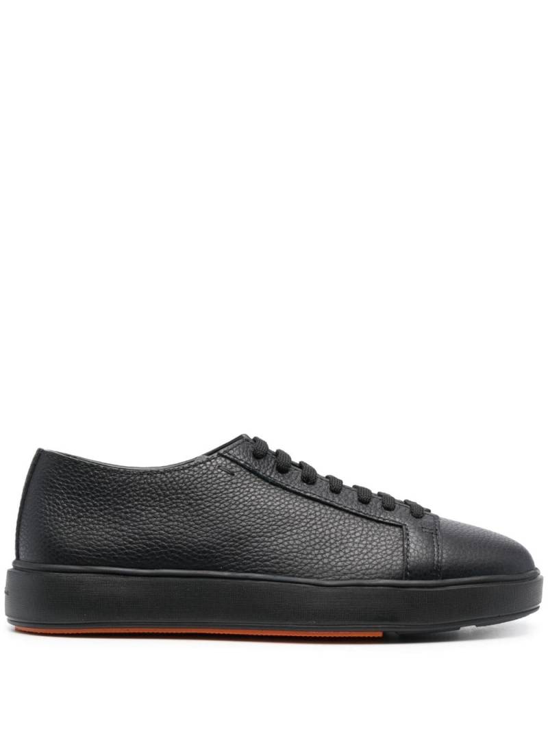 Santoni leather low-top sneakers - Black von Santoni