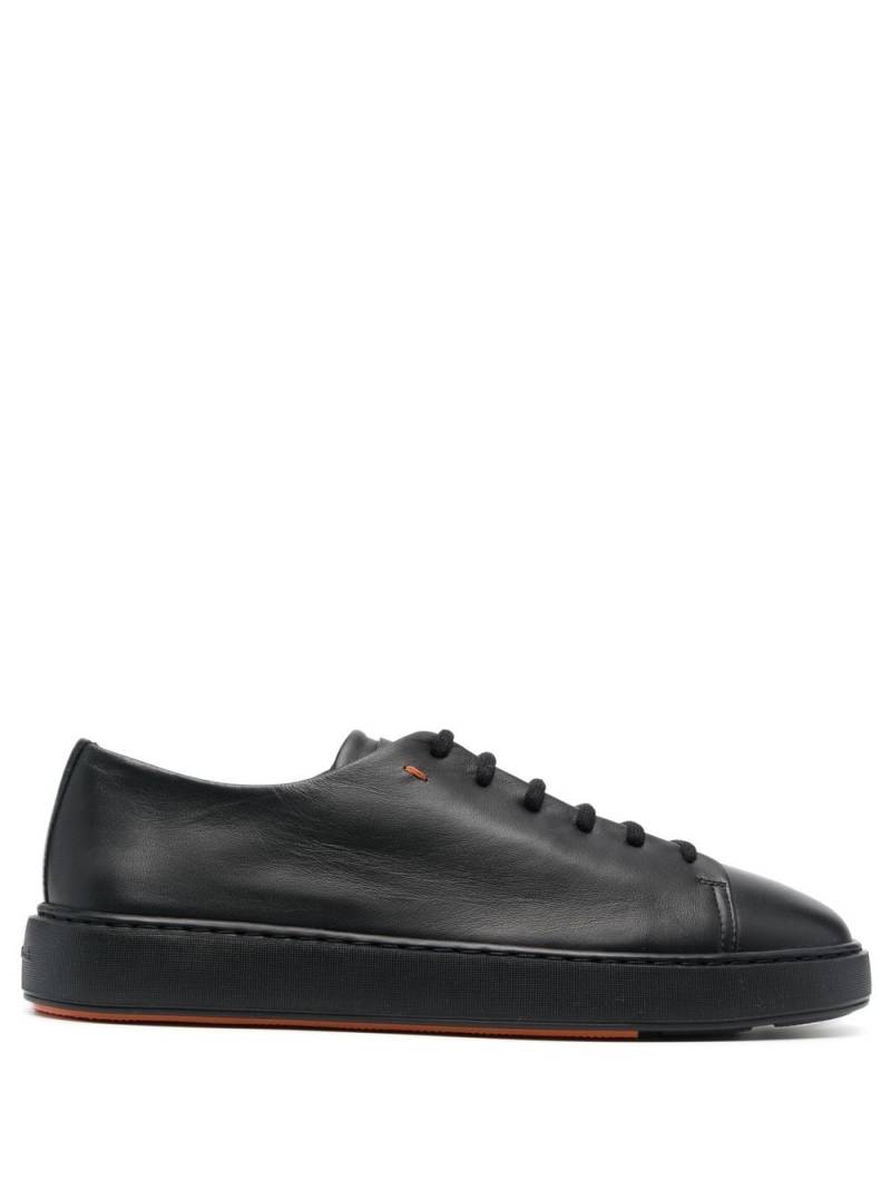 Santoni leather low-top sneakers - Black von Santoni