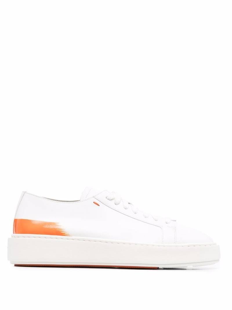 Santoni leather low-top sneakers - White von Santoni