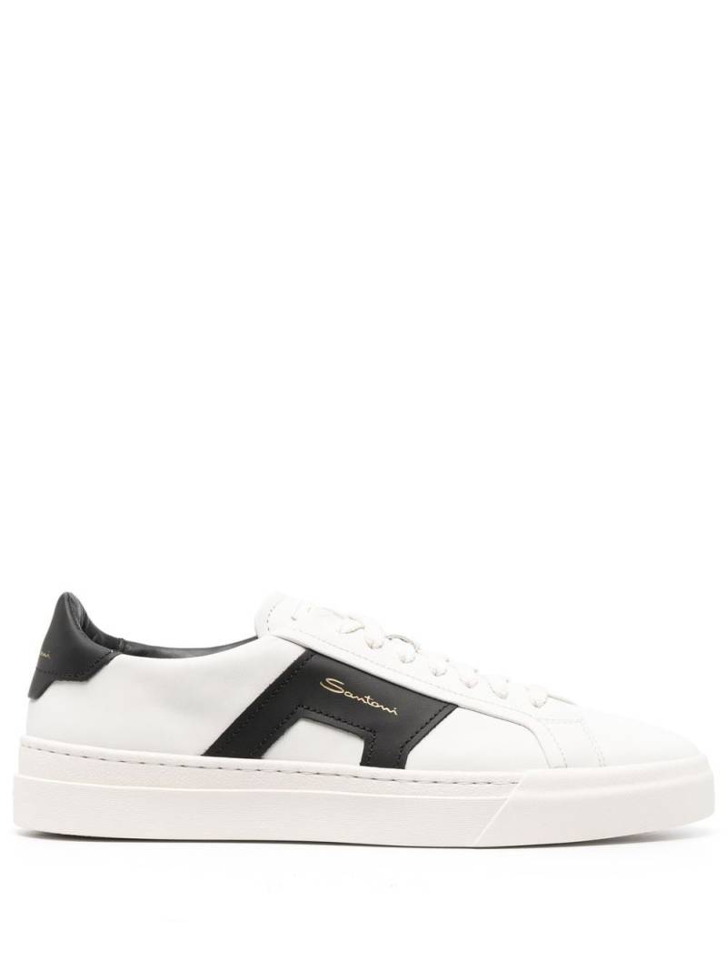 Santoni leather low-top sneakers - White von Santoni