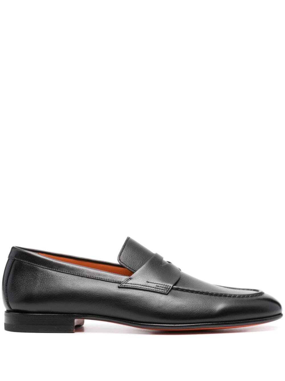 Santoni leather penny loafers - Black von Santoni