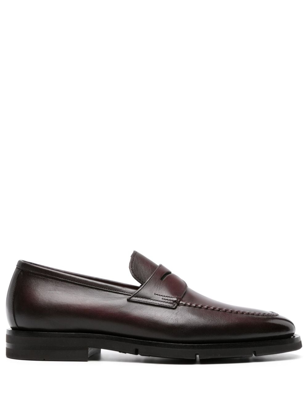 Santoni leather penny loafers - Brown von Santoni