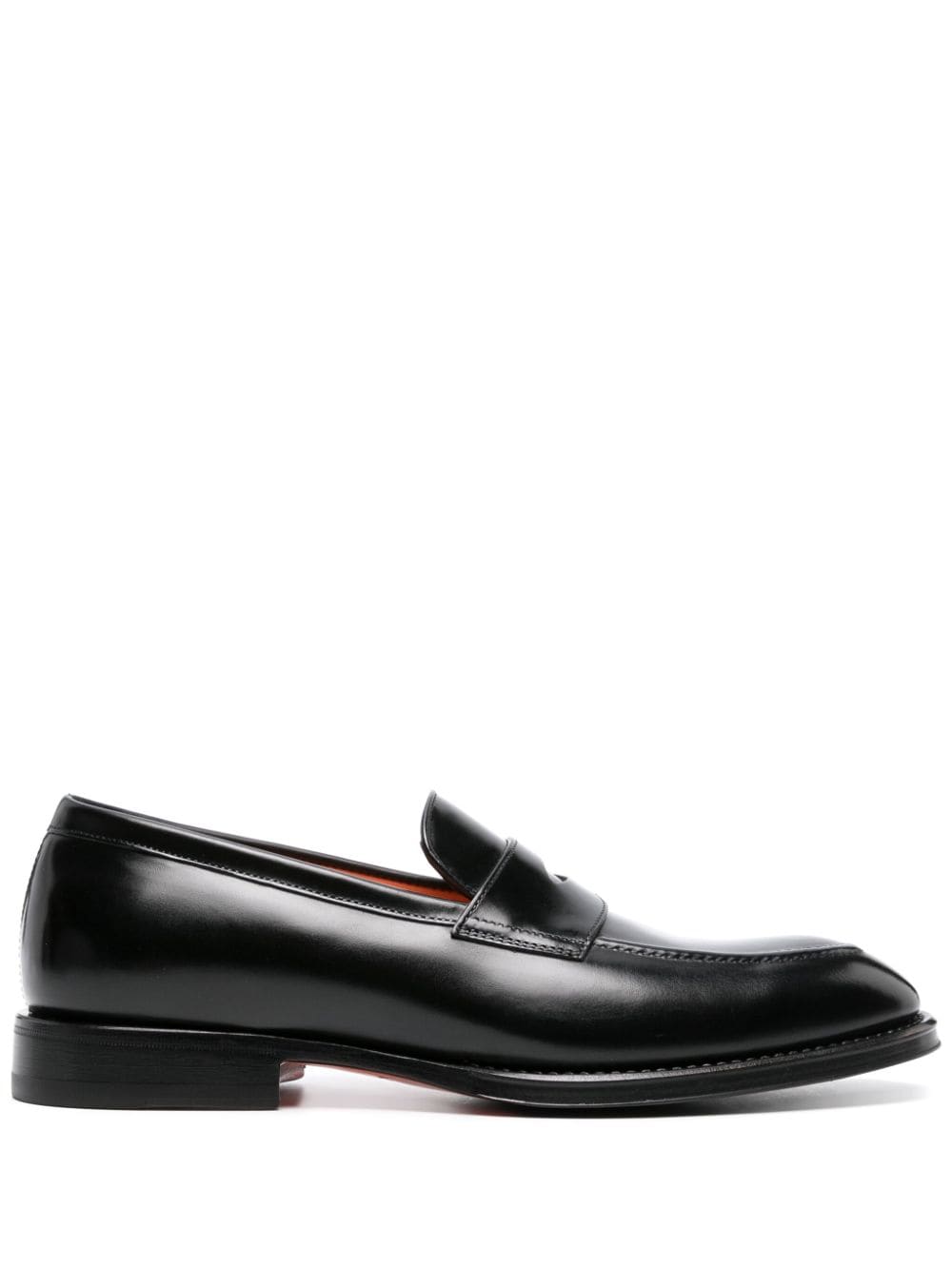 Santoni leather penny-slot loafers - Black von Santoni