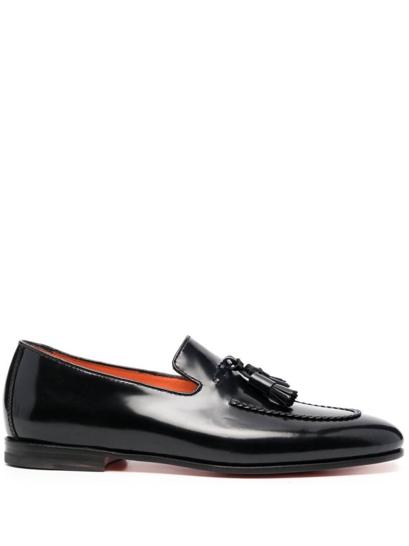 Santoni leather tassel-detail loafers - Black von Santoni