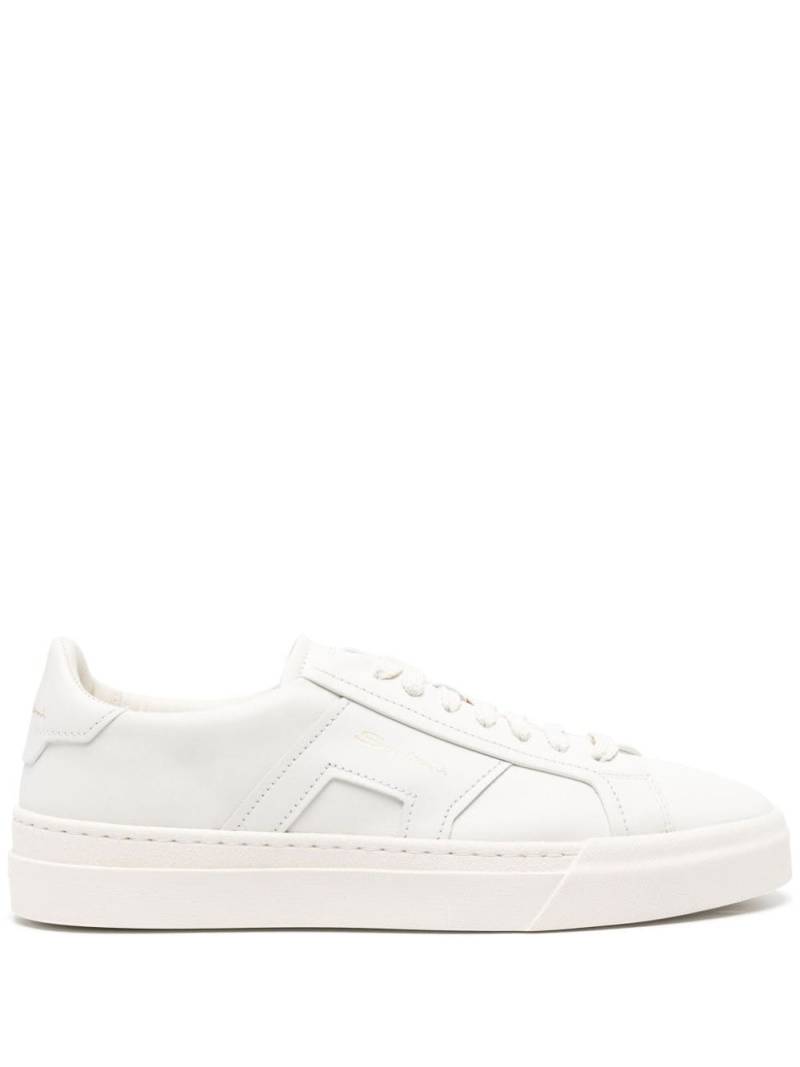 Santoni Double Buckle leather sneakers - White von Santoni