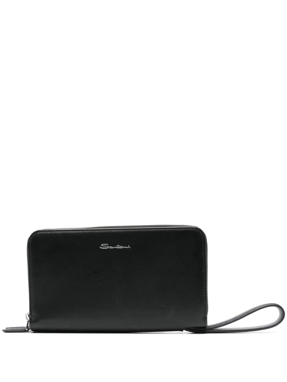 Santoni logo-stamp leather wallet - Black von Santoni