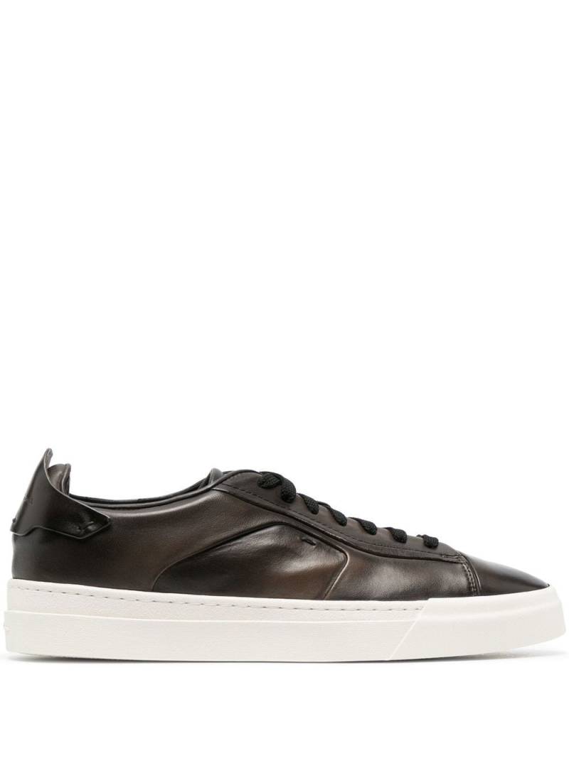 Santoni low-top leather sneakers - Brown von Santoni